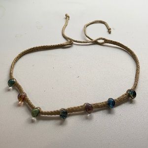 Glass Beaded Hemp Necklace